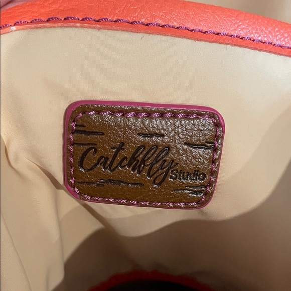 Catchfly Studios Jelly Boot Print Shoulder Bag with Pink...